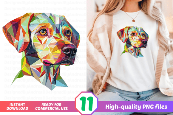 Abstract Dog Clipart, Sublimation Design