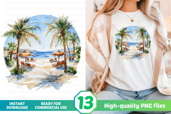 Beach Scene Clipart PNG, Summer 2025: Strategic Use for Creative and Business Growth