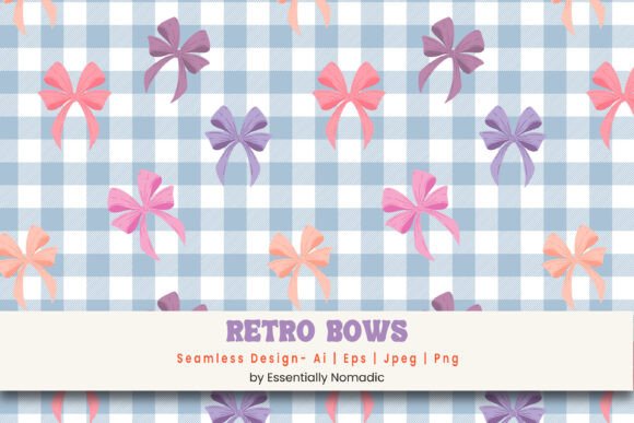Coquette Bows Checkered Seamless Pattern for Creative Workflow Integration