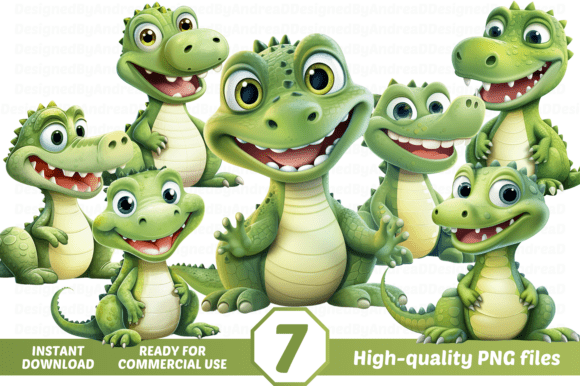 Cute Crocodile Clipart PNG for Creative Projects