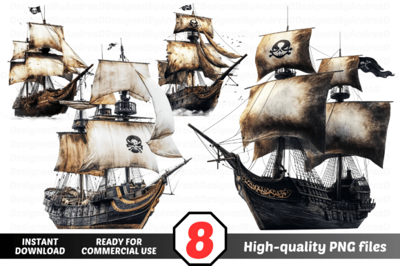 Explore the World of Ancient Pirate Ship Clipart PNG