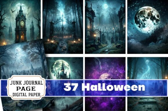 Halloween Junk Journal Printable Pages