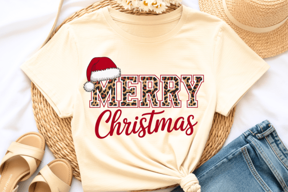 Merry Christmas Leopard Print PNG