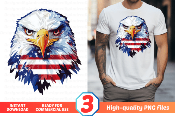 Patriotic Eagle USA Flag 4th of July: A Versatile Design for Creative Projects