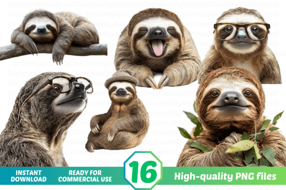 Realistic Sloth, Funny Sloth Clipart PNG