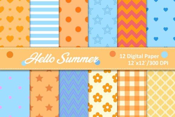Summer Digital Paper Backgrounds: A Versatile Choice for Creative Projects
