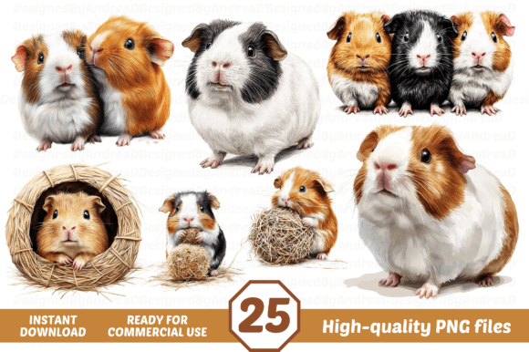 Watercolor Guinea Pig Clipart PNG: A Versatile Tool for Creative Expression